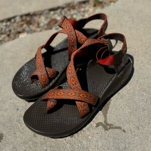 Chaco Women's Athletic Sandals - Red and Brown